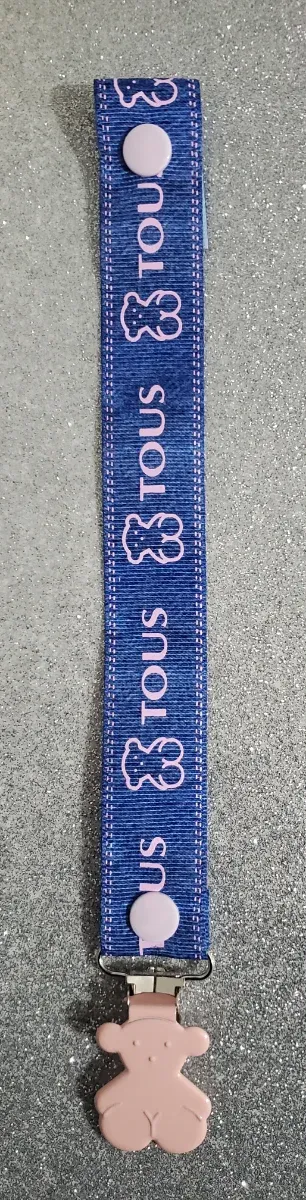 Chupetero Tous Denim Rosa