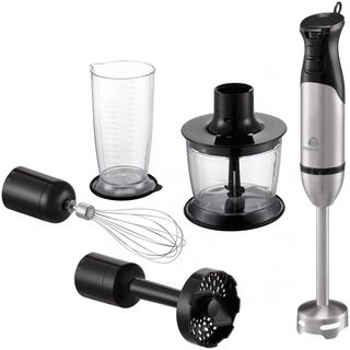 BATIDORA DE MANO POTENTE 1200W ACERO Y ACCESORIOS