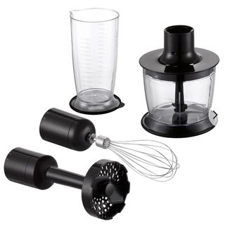 BATIDORA DE MANO POTENTE 1200W ACERO Y ACCESORIOS