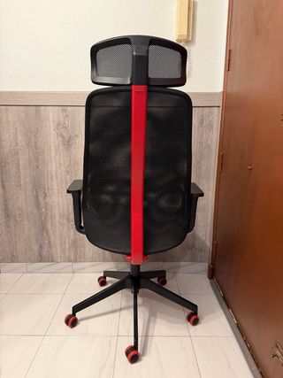 Silla Gaming IKEA Matchspel Negra y Roja