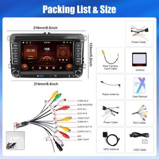 PANTALLA COCHE 7'' VW SKODA POLO PASSAT y MAS