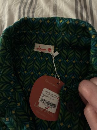 Vestido verde estampado Lingam