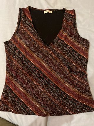 Top fiesta TRUCCO S/36/8 dorado y rojo