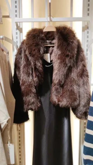 Cazadora pelo marrón talla L/XL nueva con etiqueta