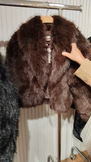 Cazadora pelo marrón talla L/XL nueva con etiqueta