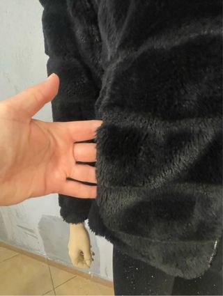 Pelliccia eco Zuiki con cappuccio Tg. S