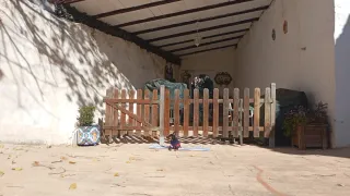 Valla de madera rústica