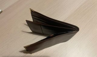 Portafogli uomo in pelle marrone vintage