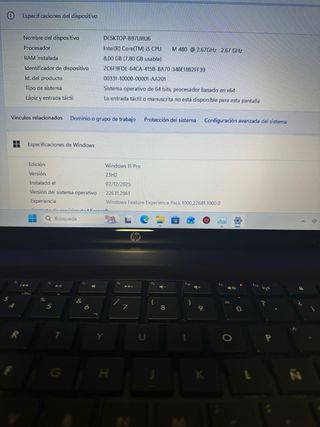 Portátil HP Negro/Plateado