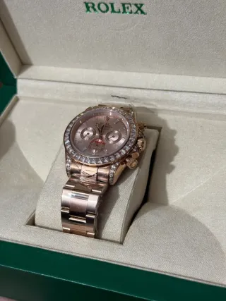 Rolex Daytona Coshmograp Oro Rosa Diamantes