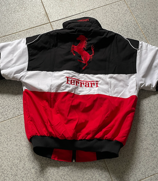 Chaqueta Ferrari Retro F1 Blanca Roja Negra