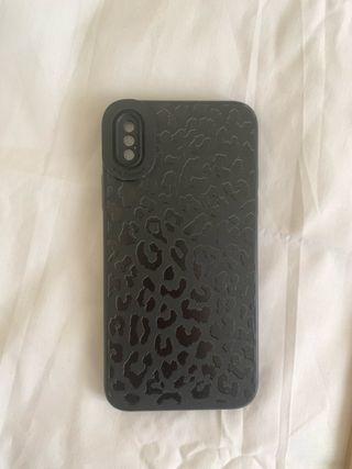 Custodia iPhone XS Leopardo Nero