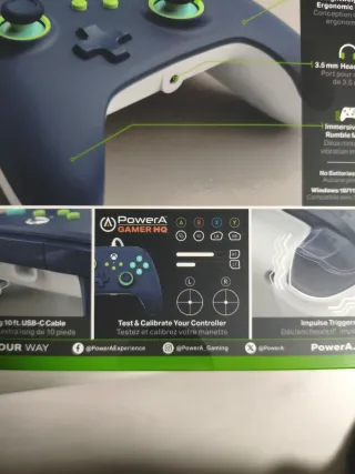 Mando Xbox y PC PowerA Azul con Cable