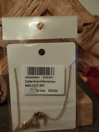 Cadena zodiaco aries, acero, nuevo