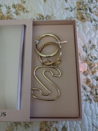 Llavero Tous inicial S y Oso Dorado