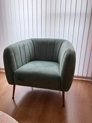 Butaca terciopelo verde turquesa