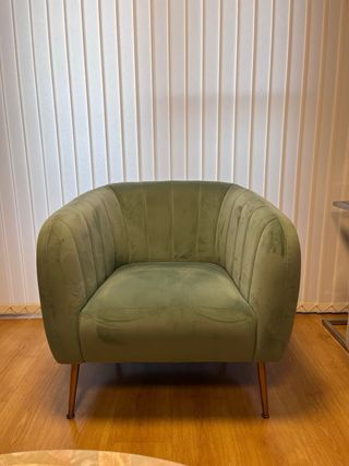 Butaca terciopelo verde turquesa