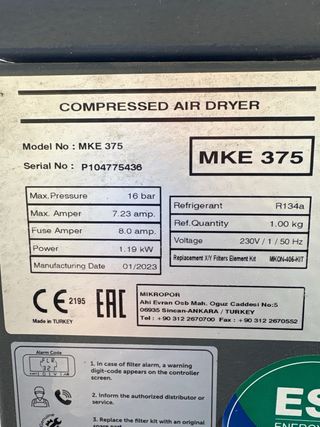 Secador de aire industrial