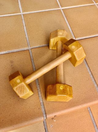 Mancuernas de madera (2 unidades)