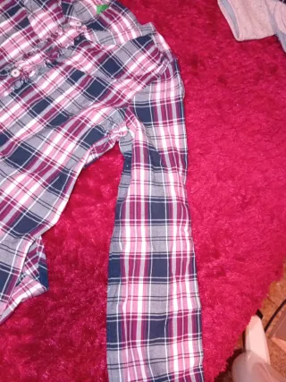 Camisa Benetton cuadros 9-10 años