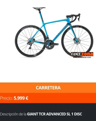 Bicicleta Giant TCR Advanced SL1 Disc. Talla M.