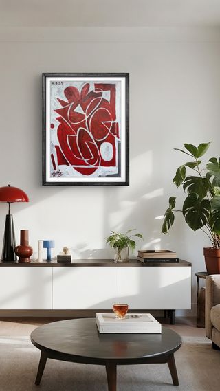 Cuadro abstracto moderno estilo Picasso grande