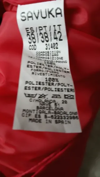 Vestido de fiesta rojo Savuka