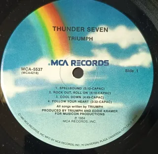 Vinilo Triumph Thunder Seven. Edición 1984