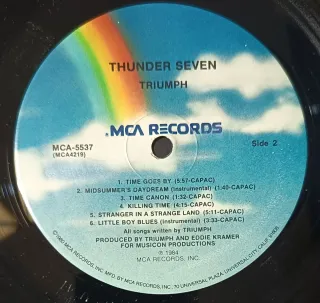 Vinilo Triumph Thunder Seven. Edición 1984
