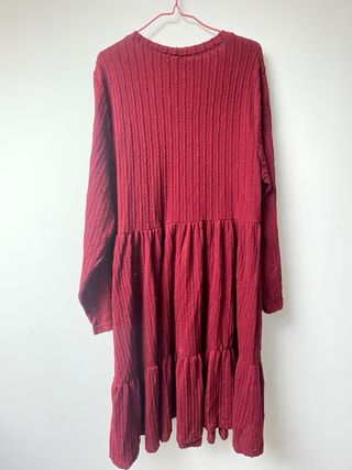 Vestido rojo de manga larga