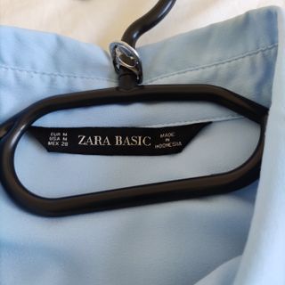 Camisa Zara Azul Pastel Talla M