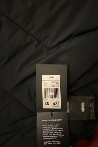 Abrigo Khujo modelo LINARI, Negro Invierno Mujer