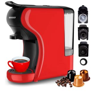 Cafetera Sogo Multicápsulas Roja