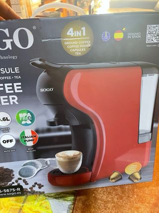 Cafetera Sogo Multicápsulas Roja