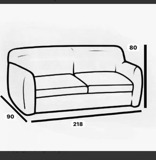 Divano letto arancione in tessuto