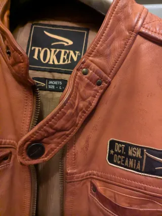 Giacca pelle Token marrone L