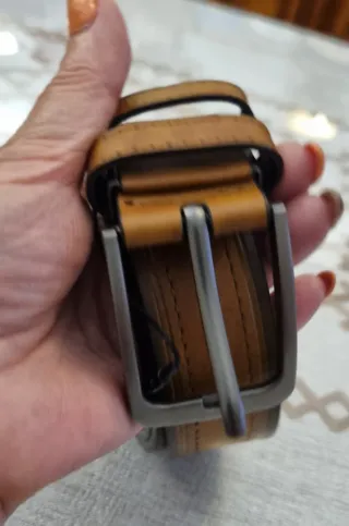 Cintura in pelle PU marrone da uomo