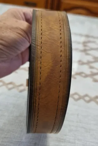 Cintura in pelle PU marrone da uomo