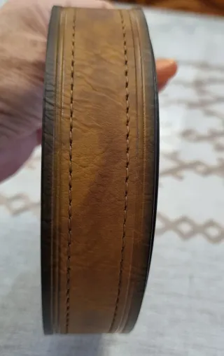 Cintura in pelle PU marrone da uomo