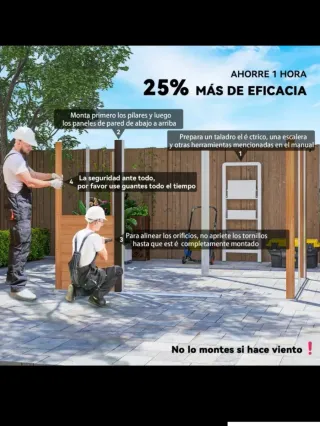 Caseta Jardín imitación Madera 4,85m2