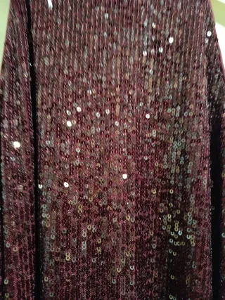 Vestido lentejuelas Mango rojo fiesta