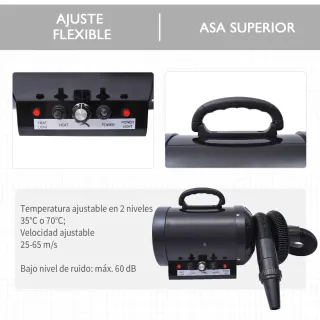 Secador de Pelo Profesional para Perros 2800W