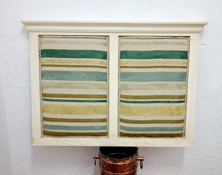 Cabecero cama clásico beige y verde