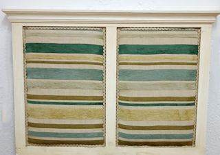 Cabecero cama clásico beige y verde