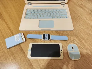 Set Teletrabajo Madera Juguete Pizarra