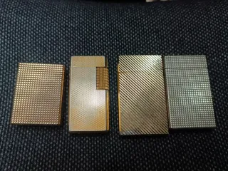 4 Elegantes Mecheros Dorados y Plateados