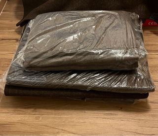 Manta de lana del ejército marrón con emblema