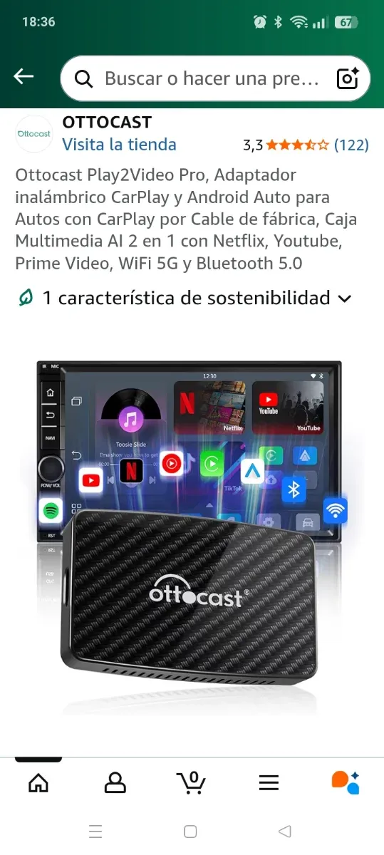 Ottocast Play2Video Pro Multimedia Adapter