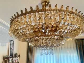 Lámpara de cristal antigua Bohemia