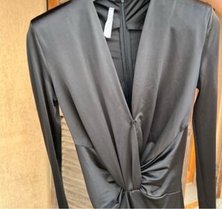 Tuta intera effetto seta nera